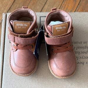 Stride Rite Quinn 5.5 Wide Tan Toddler Boys Boots